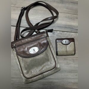 Fossil purse and matching wallet
